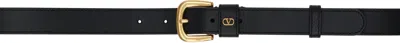 Valentino Garavani Black Vlogo Signature Belt In Nero