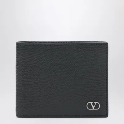 Valentino Garavani Valentino Black Vlogo Signature Bi Fold Wallet