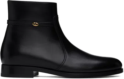 Valentino Garavani Black Vlogo Signature Boots In 0no Nero