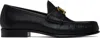 Valentino Garavani Black Vlogo Signature Buffalo Loafers In Schwarz