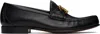 Valentino Black Vlogo Signature Buffalo Loafers In 0no Nero