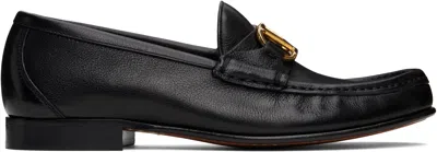 Valentino Garavani Black Vlogo Signature Buffalo Loafers In 0no Nero