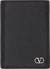 Valentino Black Vlogo Signature Card Holder In 0no Nero