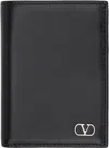 Valentino Black Vlogo Signature Card Holder In 0no Nero
