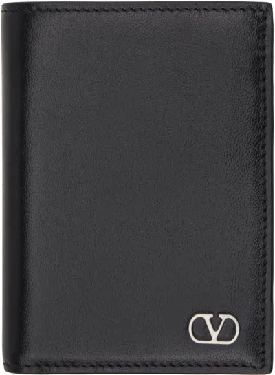 VALENTINO GARAVANI BLACK VLOGO SIGNATURE CARD HOLDER
