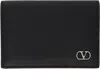 Valentino Black Vlogo Signature Card Holder In 0no Nero