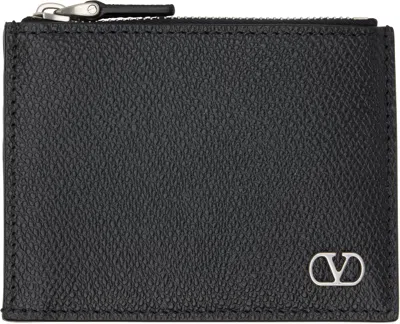 Valentino Garavani Vlogo Signature Card Holder In Black