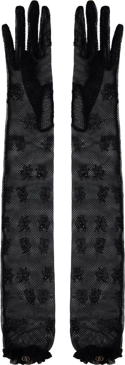 Valentino Garavani Black Vlogo Signature Gloves