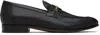 Valentino Logo-embellished Full-grain Leather Loafers In Black
