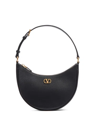 VALENTINO GARAVANI BLACK VLOGO SIGNATURE LEATHER MINI BAG