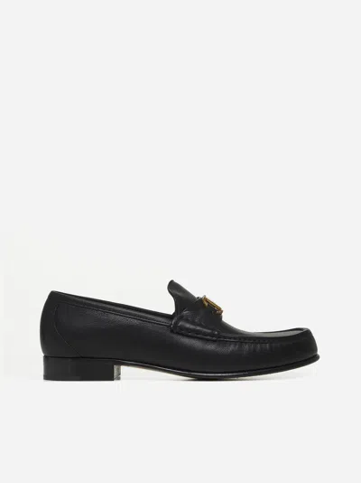 Valentino Garavani Vlogo Signature Black Loafer