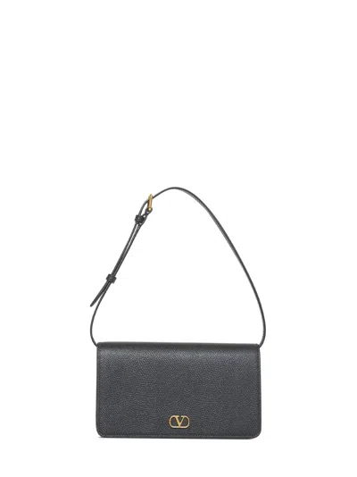 Valentino Garavani Black Vlogo Signature Mini Shoulder Bag