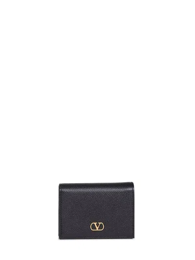 Valentino Garavani Black Vlogo Signature Wallet