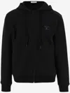 Valentino Cotton Sweatshirt With Vlogo Signature Patch In Black