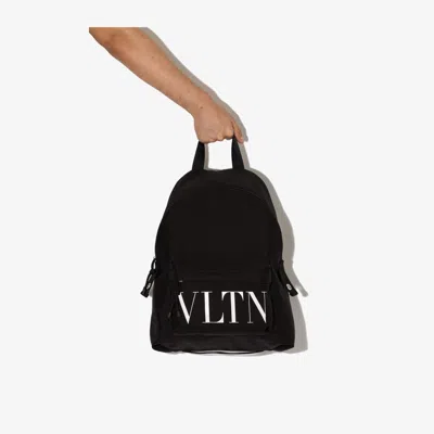 Valentino Garavani Black Vltn Logo Backpack