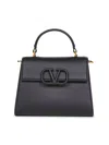 Valentino Vsling Small Vlogo Convertible Top Handle Bag In Black