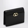 Valentino The Bold Edition Vlogo Leather Wallet In Black