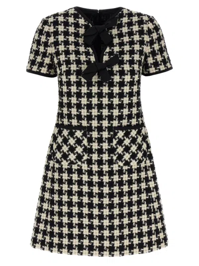 VALENTINO BLACK WHITE BOW DRESS