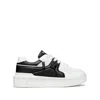 Valentino One Stud Xl Low-top Sneaker In Nappa Leather And Jacquard Toile Iconographe Technical Fabric