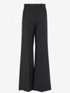 Valentino Black Wide-leg Pants In Black