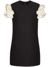 Valentino Dress With Round Neckline And Ruffled Sleeves