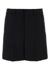 Valentino Garavani Black Bermuda Shorts With Vlogo Print In Toile Iconographe Man In Nero