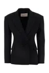 Valentino Slim Wool Blazer With Bow