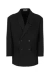 Valentino Double Breast Wool Blazer In 0no