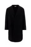 Valentino Oversize Wool Blend Coat With Structured Shoulders In 0no