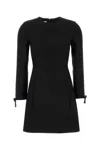 Valentino Garavani Open Back Bow Mini Dress In Black