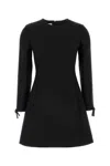 Valentino Garavani Open Back Bow Mini Dress In Nero