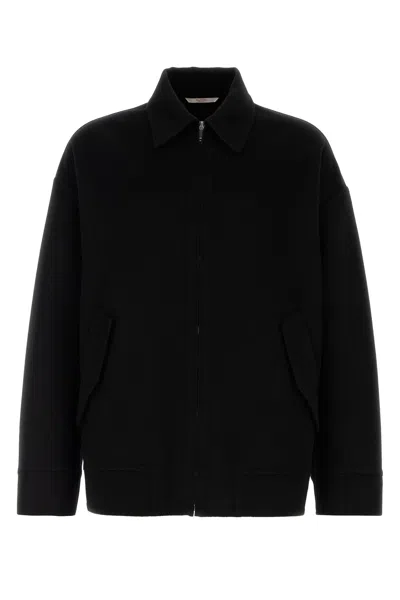 VALENTINO BLACK WOOL BLEND OVERSIZE JACKET