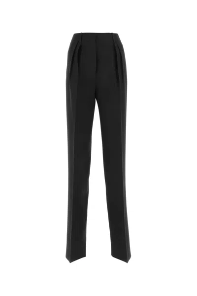 Valentino Black Wool Blend Trouser