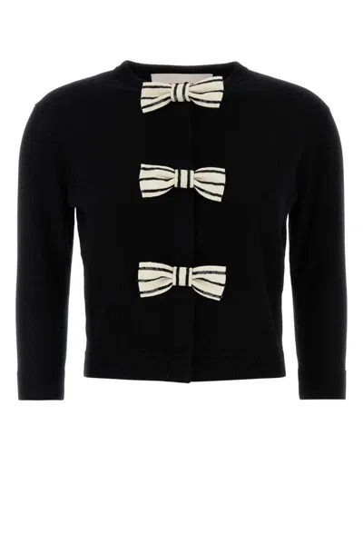 Valentino Black Wool Cardigan