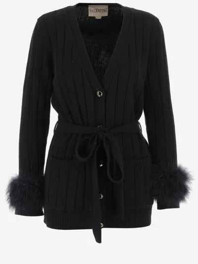 Valentino Black Wool Cardigan