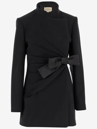 VALENTINO BLACK WOOL COAT
