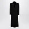 Valentino Black Wool Coat In Black