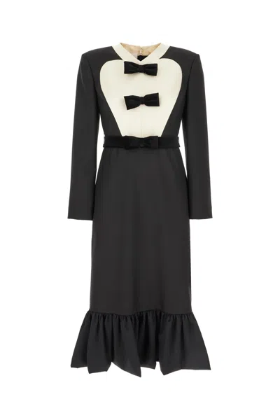 VALENTINO BLACK WOOL DRESS