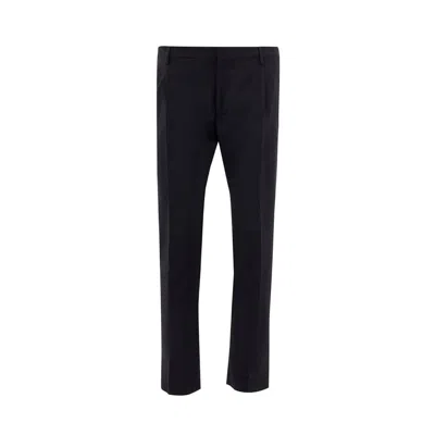 Valentino Wool And Mohair Tailored Trousers In Blue
