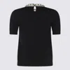 Valentino Embellished Virgin Wool Sweater In Black