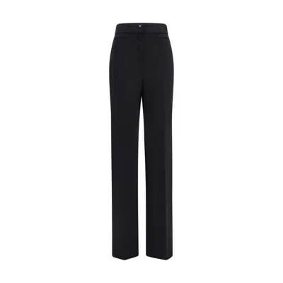 Valentino Black Wool Oves Aries Flared Pants