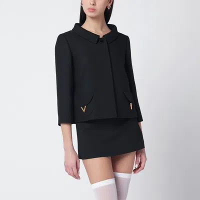 Valentino Black Wool-silk Jacket