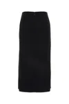 Valentino Virgin Wool Longuette Skirt With Slits And Silk Lining