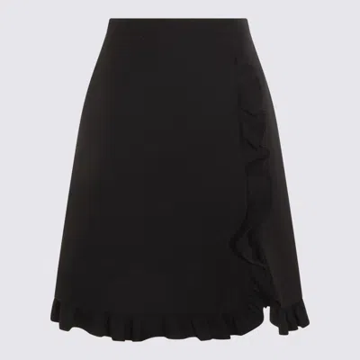 VALENTINO BLACK WOOL SKIRT