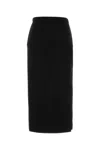 Valentino Garavani Black Wool Skirt In Black