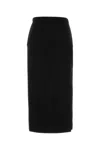 Valentino Garavani Black Wool Skirt In Black