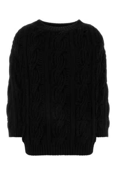 VALENTINO BLACK WOOL SWEATER