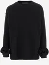 Valentino Black Wool Sweater In Black