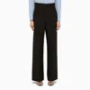 Valentino Black Wool Trousers In Black