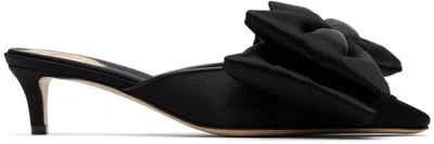 Valentino Garavani Black Yolande Satin Mules